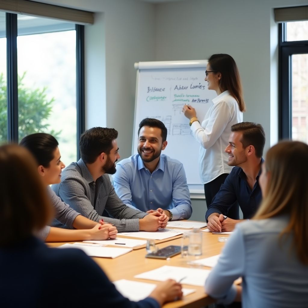 Business workshop in Sydney office