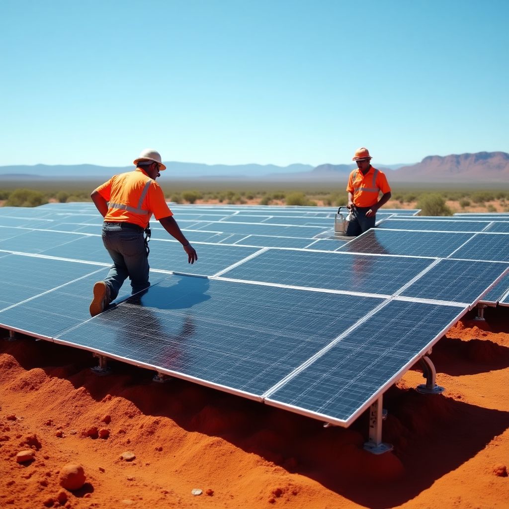 Solar panel installation in Australia